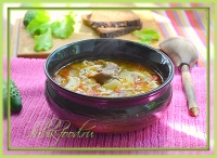 Овощной суп с кабачками и лапшой