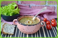 Грибной суп с перловой крупой