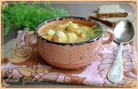 Томатный суп с чечевицей и фрикадельками
